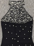 Halter Pearl Maxi Dress Black
