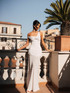 One Shoulder Corset Draped Maxi Dress White