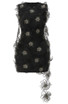 Mesh Floral Detail Dress Black