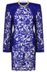 Long Sleeve Lace Dress Blue