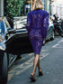 Long Sleeve Lace Dress Blue