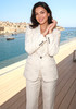Crocodile Print Suit Ivory