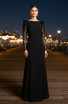 Embellished Long Sleeve Maxi Dress Black