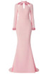 Long Sleeve Big Sequin Detail Maxi Dress Pink