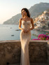 Pearl Bustier Maxi Dress Nude