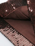 Halter Draped Sequin Jumpsuit Brown