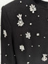 Long Cape Sleeve Crystal Maxi Dress Black