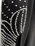 Crystal Embellished Cape Sleeve Maxi Dress Black