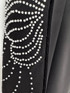 Crystal Embellished Cape Sleeve Maxi Dress Black