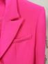 Long Sleeve Pearl Crystal Bow Blazer Dress Hot Pink Long Sleeve Pearl Crystal Bow Blazer Dress Hot Pink