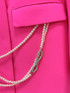 Long Sleeve Pearl Crystal Bow Blazer Dress Hot Pink Long Sleeve Pearl Crystal Bow Blazer Dress Hot Pink