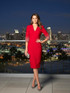 Crystal Short Sleeve Dress Red