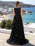 Crystal A Line Maxi Dress Black