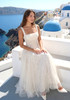 Pleated Bustier Floral A Line Midi Dress Ivory