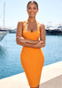 Halter Midi Dress Amber