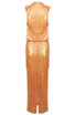Sequin Maxi Dress Orange