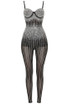 Crystal Bustier Jumpsuit Black
