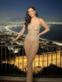 Crystal Bustier Jumpsuit Nude