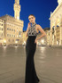 Halter Crystal Mermaid Maxi Dress Black