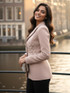 Pearl Crystal Blazer Nude