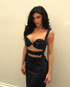 Crystal Cut Out Bustier Maxi Dress Black