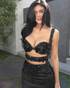 Crystal Cut Out Bustier Maxi Dress Black
