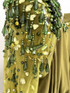 Long Sleeve Crystal Maxi Dress Green