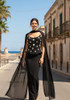 Strapless Crystal Peplum Maxi Dress Black