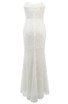 Strapless Pearl Sequin Maxi Dress White