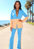Colorblock Suit Blue Orange
