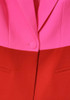 Colorblock Suit Hot Pink Red