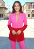 Colorblock Suit Hot Pink Red