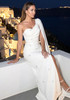 One Shoulder Crystal Detail Maxi Dress White