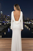 Long Sleeve Backless Maxi Dress White