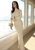 Crystal Bubble Long Sleeve Maxi Dress Ivory