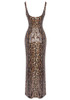Cape Animal Print Maxi Dress