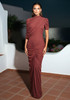 Draped Maxi Dress Rosewood