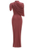 Draped Maxi Dress Rosewood