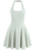Halter Corset A Line Dress Green