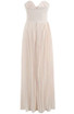 Strapless Pleated Bustier A Line Maxi Dress Blush Pink