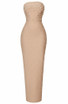 Strapless Pearl Maxi Dress Nude