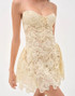 Floral Crochet A Line Dress Ivory