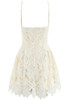 Floral Crochet A Line Dress Ivory