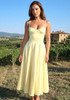 Bustier Skater Midi Dress Yellow