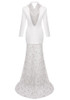 Long Sleeve Blazer Lace Maxi Two Piece Dress White