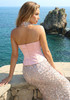Strapless Sequin Bustier Maxi Dress Pink