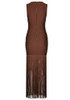 Tassel Maxi Dress Brown