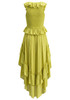 Ruffle High Low Dress Green