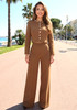 Embellished Suit Brown