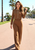 Embellished Suit Brown